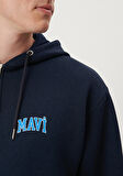 Mavi Logo Baskılı Fermuarlı Lacivert Sweatshirt 0611715-70490