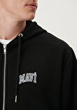 Mavi Logo Baskılı Fermuarlı Siyah Sweatshirt 0611715-900