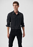 Rio Koyu Mavi Vintage Jean Gömlek 0295785223