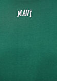 Mavi Logo Baskılı Yeşil Crop Tişört 1611585-71874