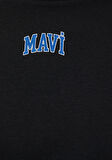 Mavi Logo Baskılı Siyah Crop Tişört 1611585-900