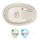 OkBaby Bella Bebek Küveti Beyaz + Splash Bebek Duşu & Doğal Banyo Süngeri 