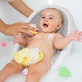 OkBaby Jelly Küvet Aparatı & Splash Bebek Duşu & Doğal Banyo Süngeri No.10 / A. Gri