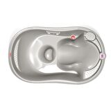 OkBaby Onda  Banyo Küveti & Bebek Duşu & Doğal Banyo Süngeri No.10 / A.Gri