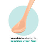 Mamajoo Beslenme Kaşığı, Powder Blush, İkili | Ergonomik Tasarım, Hijyenik Saklama Kutulu