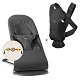 BabyBjörn Balance Soft Woven Jersey Üçlü Kumaş Oyuncaklı Yenidoğan Seti  / Dark Grey
