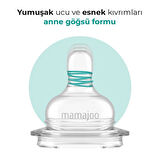 Mamajoo Gold Plus İkili Biberon 250 ml & Anti-Kolik Silikon Biberon Emziği M