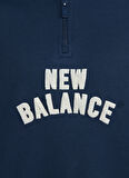 New Balance MNC3524-AVI Lifestyle Men Half Zip Lacivert Dik Yaka Regular Fit Düz Erkek Sweatshırt