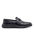 VOYAGER M211 HAKİKİ DERİ ERKEK LOAFER AYAKKABI SİYAH