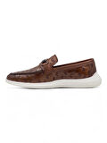 VOYAGER M211 HAKİKİ DERİ ERKEK LOAFER AYAKKABI TABA
