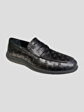 VOYAGER M211-1 ERKEK HAKİKİ DERİ SPOR TABAN LOAFER AYAKKABI SİYAH