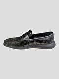 VOYAGER M211-1 ERKEK HAKİKİ DERİ SPOR TABAN LOAFER AYAKKABI SİYAH