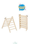 Pikko Pikler Tırmanma Üçgeni / Slide & Climb + Kaydırak ve Tırmanma Natural Renk