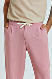 Duble Paça Bohem Erkek Pantolonu Pembe | XL