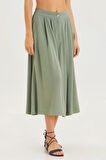 Rahat Kesim Midi Boy Yazlık Bohem Etek Çağla | L