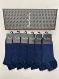 PİERRE CARDİN Pamuk 6'lı  Erkek Patik Çorabı 3032-PC LACİVERT 3032-6