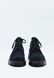 Hush Puppies 1141 11 Navy Yuvarlak Burun Orta Topuk Bağcıklı Soğuk Havaya Dayanıklı Günlük Lacivert Klasik Bot Süet