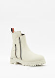 Beige Hakiki Deri Kadın Bot & Bootie HD0777003903