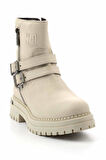 Beige Hakiki Deri Kadın Bot & Bootie HD0777055603