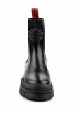 Black Hakiki Deri Kadın Bot & Bootie HD0777004803