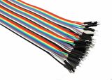 Robotistan 30 cm 40 Pin Ayrılabilen Dişi-Erkek M-F Jumper Kablo-300 mm