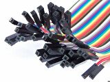 Robotistan 30 cm 40 Pin Ayrılabilen Dişi-Dişi F-F Jumper Kablo-300 mm