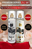 Unisex 2 Li Kadın Ve Erkek Body Mist Seti  Afrodizyak Etkili Koku 150 Ml Vücut Spreyi