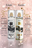 Unisex 2 Li Kadın Ve Erkek Body Mist Seti  Afrodizyak Etkili Koku 150 Ml Vücut Spreyi
