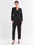 Püskül Detaylı Takım-Siyah | 42