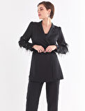 Püskül Detaylı Takım-Siyah | 42