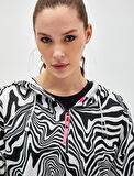 Zebra Desenli Sweatshirt-Siyah | 38