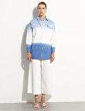 Degrade Denim Ceket-Mavi | 44