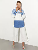 Degrade Denim Ceket-Mavi | 44