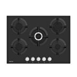 Tecna 8471 5 Gözlü Döküm Izgara 70 Cm Siyah Ankastre Ocak