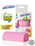 Nemli Silgi Sünger - Toz Ustası - Dust Master - Çok Amaçlı Temizlik Toz Süngeri-Pembe