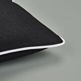Evidea Soft Ethnic Biyeli Kırlent - Siyah - 30x50 cm