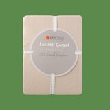 Evidea Soft Basic Çift Kişilik Lastikli Çarşaf - Bej - 180x200 cm