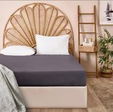 Evidea Soft Basic Çift Kişilik Lastikli Çarşaf - Antrasit - 180x200 cm