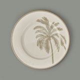 Evidea Kitchen Palm Tatlı ve Kahvaltı Tabağı - Krem / Bej - 21 cm