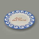 Evidea Kitchen Luve Del Mare Tatlı ve Kahvaltı Tabağı - Krem / Mavi - 21 cm
