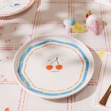 Evidea Kitchen Cherry Tatlı Tabağı - Renkli - 19 cm