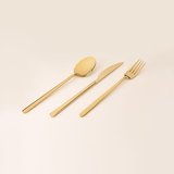 Evidea Kitchen Raya 18 Parça Çatal Kaşık Bıçak Seti - Gold