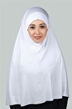 Hazır Türban Peçeli Pratik Eşarp Tesettür Nikaplı Hijab - Namaz Örtüsü Sufle (3XL)