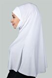 Hazır Türban Peçeli Pratik Eşarp Tesettür Nikaplı Hijab - Namaz Örtüsü Sufle (3XL)