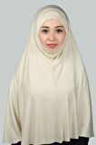 Hazır Türban Peçeli Pratik Eşarp Tesettür Nikaplı Hijab - Namaz Örtüsü Sufle (3XL)
