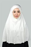 Hazır Türban Peçeli Pratik Eşarp Tesettür Nikaplı Hijab - Namaz Örtüsü Sufle (3XL)