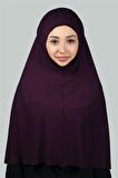 Hazır Türban Peçeli Pratik Eşarp Tesettür Nikaplı Hijab - Namaz Örtüsü Sufle (3XL)