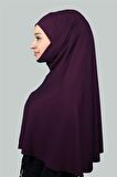 Hazır Türban Peçeli Pratik Eşarp Tesettür Nikaplı Hijab - Namaz Örtüsü Sufle (3XL)