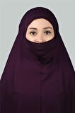Hazır Türban Peçeli Pratik Eşarp Tesettür Nikaplı Hijab - Namaz Örtüsü Sufle (3XL)