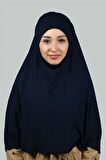 Hazır Türban Peçeli Pratik Eşarp Tesettür Nikaplı Hijab - Namaz Örtüsü Sufle (3XL)